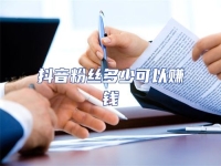 抖音粉絲多少可以賺錢